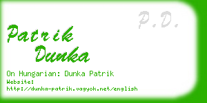 patrik dunka business card